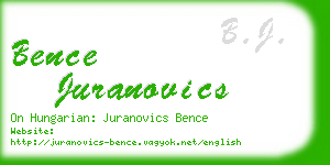 bence juranovics business card